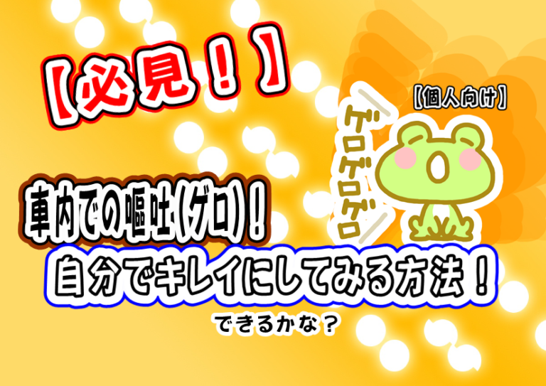 必見 車内での嘔吐 ゲロ 自分で対処してみる ルークリチャンネル